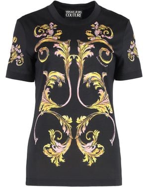 Versace Jeans Couture Cotton Crew-Neck T-Shirt T-Shirts & Jerseys - Black