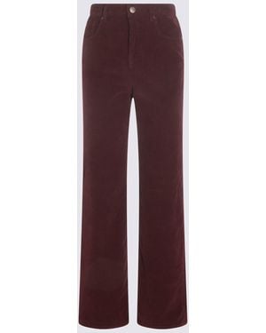 Twinset Dark Cotton Pants - Purple