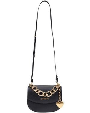 Love Moschino Black Polyester Handbag - White