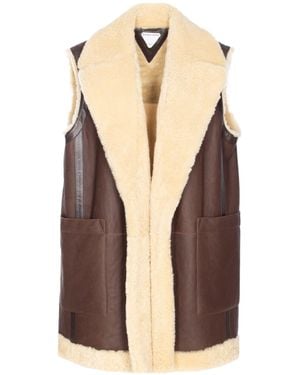 Bottega Veneta Padded Leather Vest - Brown