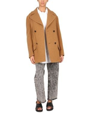 Marni Marni Double-Breasted Virgin Wool Coat - White