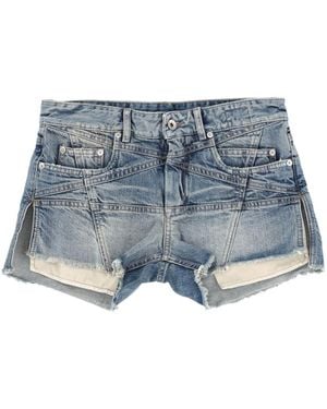 Rick Owens Shorts Wool Cotton - Blue
