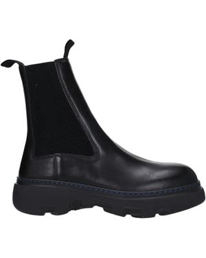 Burberry Leather Ankle Boots - Black