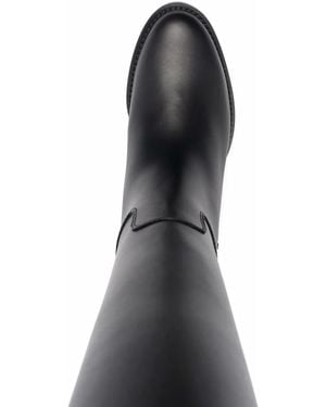 Ferragamo Vara Chain Knee-High Boots - Blue
