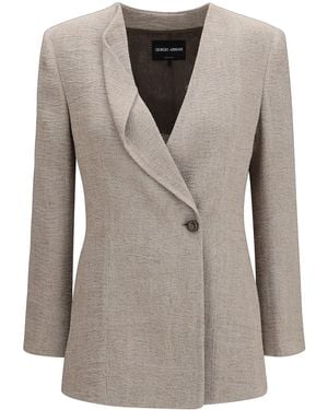 Giorgio Armani Linen Blazer - Grey