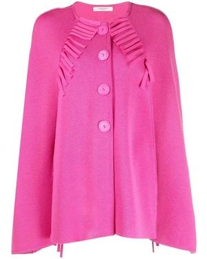 Charlott Cape Wool Sweaters - Pink
