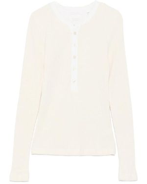 Citizens of Humanity T-Shirt Waffle-Knit Regenerative Cotton - White