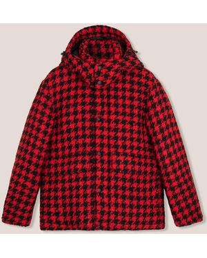Doppiaa Aangoon Pied De Poule Down Jacket Coats - Red