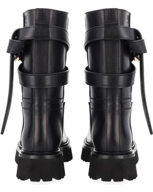 Moschino Tie-Me Boot Leather - Black