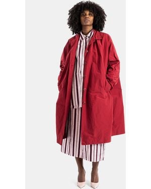 Casey Casey Oversize Cuore Coat - Red