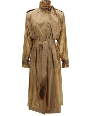 Saint Laurent Beige Polyamide Trench Coat - Brown