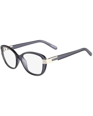 Chloé Chloe Eyeglasses Cat Eye Full Rim, Dark Frame And Clear Demo Lens Ce2650036 - Gray
