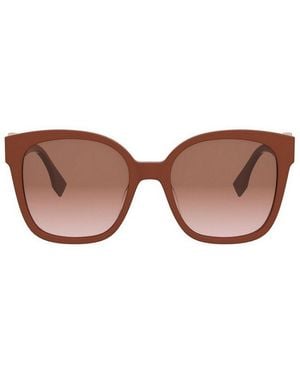 Fendi Ff Diamonds Acetato Sunglasses - Brown