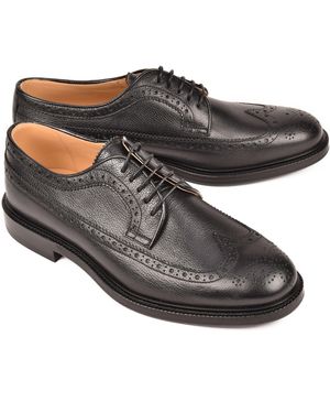 Brunello Cucinelli Leather Brogue Shoes - Grey