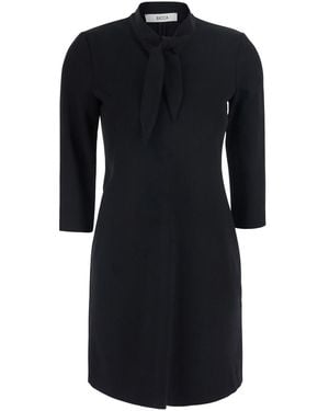 Jucca Dress With Front Knot - Black