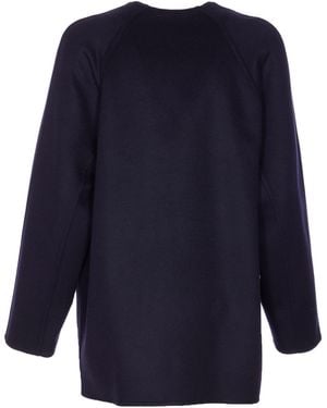 Bottega Veneta Light Wool And Cashmere Coat - Blue