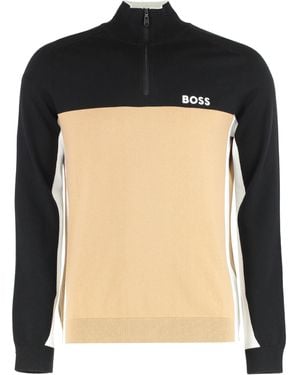 BOSS Cotton Sweater - Black