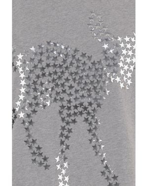 JW Anderson T-Shirt Animal Stars Cotton T-Shirts & Jerseys - Grey