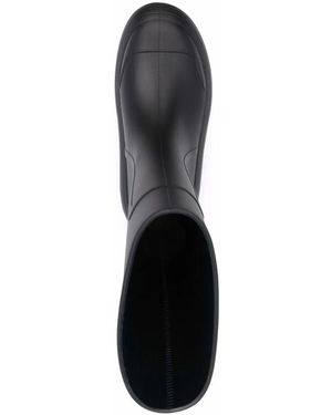 Ferragamo Gancini-Debossed Rain Boots - Black