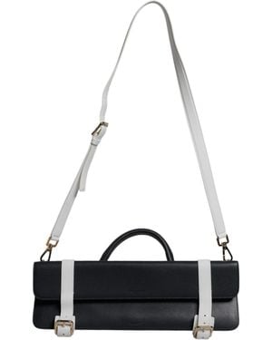 Dolce & Gabbana Calfskin Leather Crossbody Shoulder Bag And Cotton - White