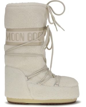 Moon Boot Icon Teddy Boots - White