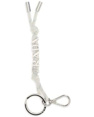 Prada Recycled Polyamide Keychain Accessory - White