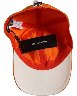 Dolce & Gabbana Polyester Baseball Cap 6 Panels Hat Cotton - Red