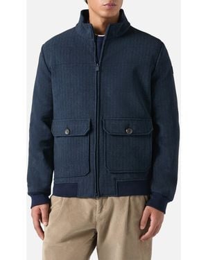 MC2 Saint Barth Thermo Jacket Byron With Herringbone Print - Blue