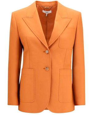 Chloé Orange Wool Oves Aries Blazer