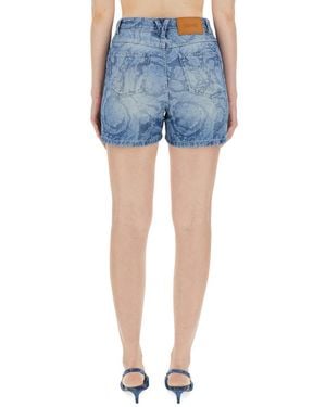Versace Denim Shorts Cotton - Blue