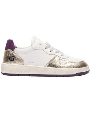 Date Court Panelled Low-Top Trainers - White