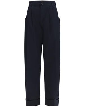 Jacob Cohen Lindsay Barrel Wide Pants Gabardine - Blue