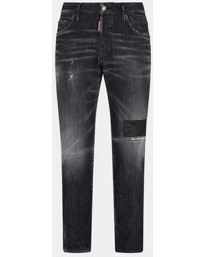 DSquared² Dsquared2 Distressed Dark Denim Jeans - Black