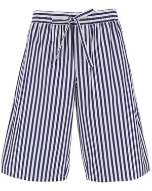 Dolce & Gabbana Dolce & Gabbana Bermuda Shorts With Striped Motif And Elastic Waist - Blue