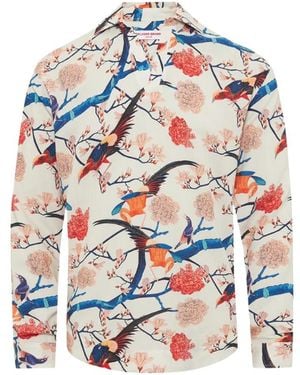 Orlebar Brown Ridley Flight Of Fantasy Shirt - White