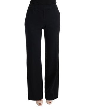 Ermanno Scervino Viscose Flare Bootcut Pants - Black