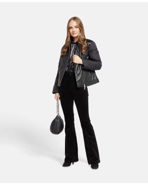 Emporio Armani Hybrid Leather Caban Jacket Clothing Coats - White