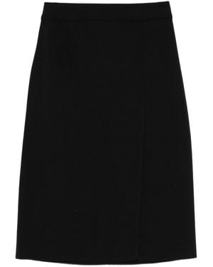 Mrz Wool Midi Skirt - Black