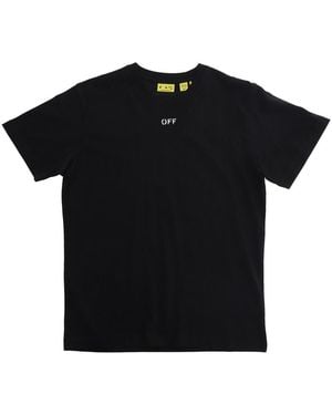 Off-White c/o Virgil Abloh T-Shirt Arrow Paint Tee S-S Cotton T-Shirts - Black