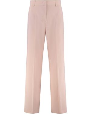 Weekend by Maxmara Visivo Wool Wide-Leg Trousers - Pink