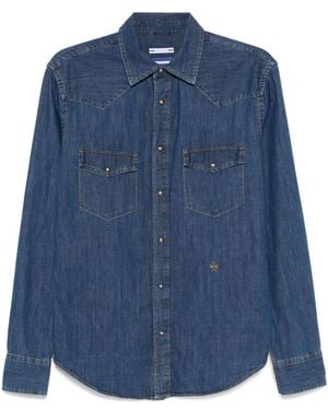 Jacob Cohen Cotton Western Shirt - Blue