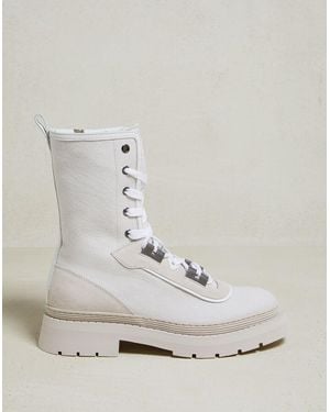 Brunello Cucinelli High-Top Lace-Up Boots - Natural