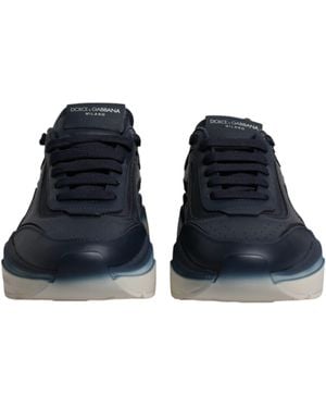 Dolce & Gabbana Portofino Lowtop Leather Trainers - Blue