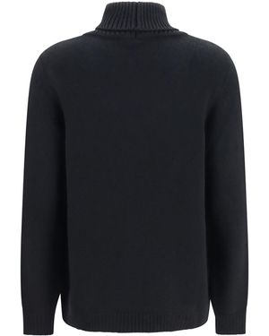 Ella High Neck Sweater Kashmir/Capra Hircus - Blue