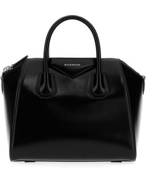 Givenchy Leather Small Antigona Handbag - Black