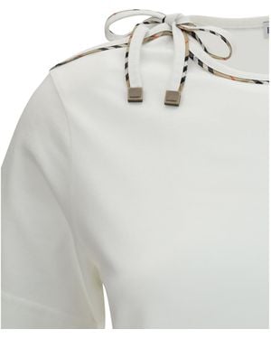 Burberry Cotton Lace-Detail T-Shirt T-Shirts & Jerseys - Grey