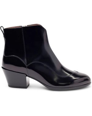 Hogan Zip Up Ankle Boots - Blue