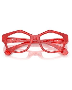 Alain Mikli A03546 0486 Rouge Nacree Acetate Occhiali Da Vista - Red