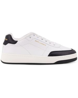 Saint Laurent Sl/61 Sn Leather Trainers - White