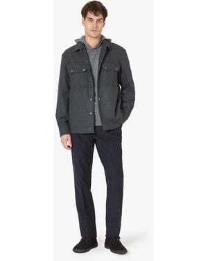 Doppiaa Aamenofi Snap Buttons Overshirt Coats & Jackets - Blue
